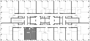 ЖК «MOD», планировка 1-комнатной квартиры, 44.07 м²