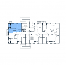 ЖК «Полис Приморский 2», планировка 2-комнатной квартиры, 55.60 м²