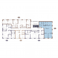 ЖК «Малоохтинский, 68», планировка 3-комнатной квартиры, 95.57 м²