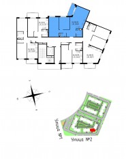 МЖК «Счастье 2.0», планировка 2-комнатной квартиры, 71.15 м²