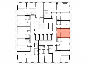 ЖК «2-й Иртышский», планировка студии, 25.20 м²