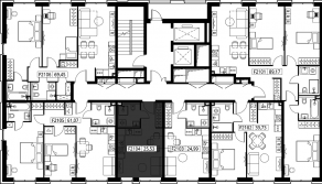 ЖК «Селигер Сити», планировка студии, 25.67 м²