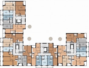 ЖК «Панорама Невы», планировка 2-комнатной квартиры, 56.50 м²