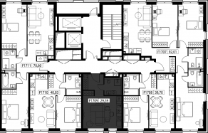 ЖК «Селигер Сити», планировка студии, 29.60 м²