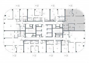 ЖК «Famous», планировка 3-комнатной квартиры, 97.67 м²