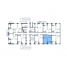 ЖК «Полис Приморский 2», планировка 1-комнатной квартиры, 33.60 м²
