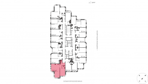 ЖК «Марк», планировка 2-комнатной квартиры, 64.10 м²