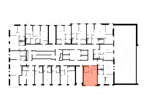 ЖК «Москворечье», планировка 1-комнатной квартиры, 36.60 м²