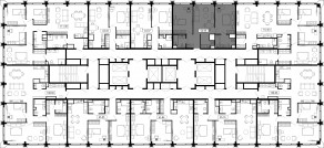 ЖК «MOD», планировка 2-комнатной квартиры, 64.81 м²