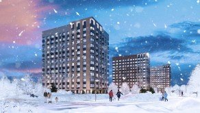 ЖК «GloraX Новоселье», планировка 1-комнатной квартиры, 30.22 м²