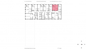 ЖК «Лучи», планировка 1-комнатной квартиры, 34.20 м²