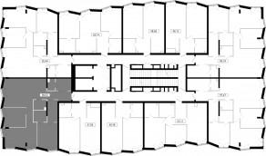 ЖК «MOD», планировка 3-комнатной квартиры, 98.03 м²