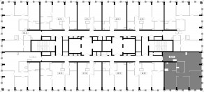ЖК «MOD», планировка 3-комнатной квартиры, 86.47 м²