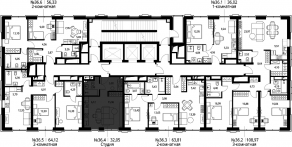 ЖК «Селигер Сити», планировка студии, 32.74 м²