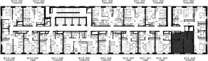 ЖК «Селигер Сити», планировка 1-комнатной квартиры, 42.78 м²