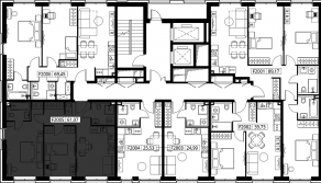 ЖК «Селигер Сити», планировка 2-комнатной квартиры, 61.30 м²
