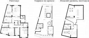 ЖК «Риверхаус», планировка 5-комнатной квартиры, 290.40 м²