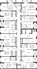 ЖК «GloraX Парголово», планировка 1-комнатной квартиры, 37.65 м²