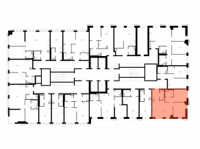 ЖК «Нарвин», планировка 2-комнатной квартиры, 54.30 м²