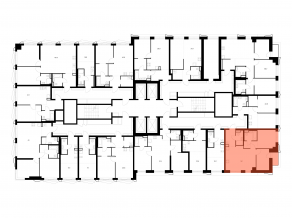 ЖК «Нарвин», планировка 2-комнатной квартиры, 52.00 м²