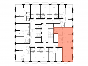 ЖК «2-й Иртышский», планировка 3-комнатной квартиры, 83.90 м²