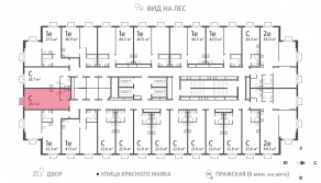 ЖК «ParkSide», планировка студии, 28.10 м²