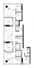 МФК «SLAVA», планировка 5-комнатной квартиры, 176.20 м²