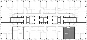 ЖК «MOD», планировка 1-комнатной квартиры, 44.34 м²
