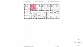 ЖК «Лучи», планировка 1-комнатной квартиры, 34.70 м²