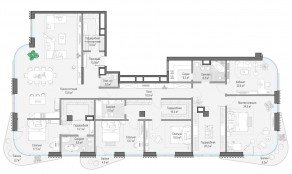ЖК Дом «Лаврушинский», планировка 6-комнатной квартиры, 316.80 м²