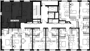 ЖК «Селигер Сити», планировка 2-комнатной квартиры, 68.20 м²
