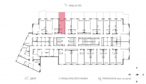 ЖК «ParkSide», планировка студии, 23.90 м²