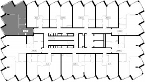 ЖК «MOD», планировка 1-комнатной квартиры, 63.25 м²