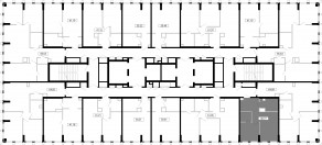 ЖК «MOD», планировка 1-комнатной квартиры, 40.77 м²