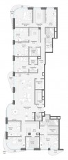 ЖК Дом «Лаврушинский», планировка 6-комнатной квартиры, 369.00 м²