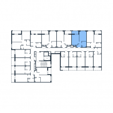 ЖК «Полис Приморский 2», планировка 1-комнатной квартиры, 33.50 м²