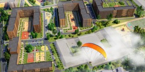 МЖК «Живописный», планировка 2-комнатной квартиры, 66.25 м²