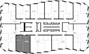 ЖК «MOD», планировка 1-комнатной квартиры, 49.92 м²