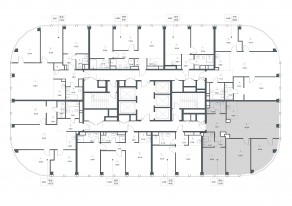 ЖК «Famous», планировка 3-комнатной квартиры, 113.84 м²