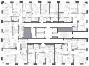 ЖК «Петровский парк II», планировка 3-комнатной квартиры, 87.10 м²