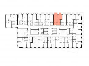 ЖК «2-й Иртышский», планировка 1-комнатной квартиры, 34.90 м²