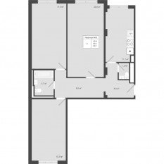 МЖК «Яковлево», планировка 3-комнатной квартиры, 82.10 м²