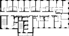 ЖК «Дом Malevich», планировка 3-комнатной квартиры, 61.30 м²