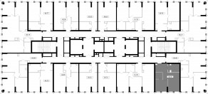 ЖК «MOD», планировка 1-комнатной квартиры, 40.43 м²