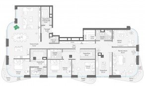 ЖК Дом «Лаврушинский», планировка 6-комнатной квартиры, 317.30 м²