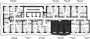 ЖК «Селигер Сити», планировка 2-комнатной квартиры, 70.25 м²