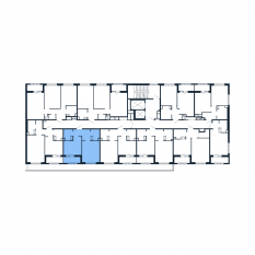 ЖК «Полис Приморский 2», планировка 1-комнатной квартиры, 34.10 м²