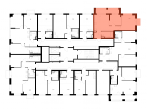 ЖК «Бунинская набережная», планировка 2-комнатной квартиры, 53.40 м²