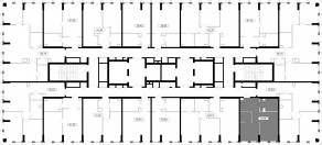 ЖК «MOD», планировка 1-комнатной квартиры, 41.05 м²