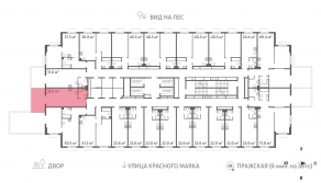 ЖК «ParkSide», планировка студии, 32.60 м²